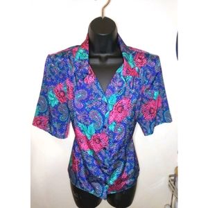 Vintage Colorful Floral Shirt